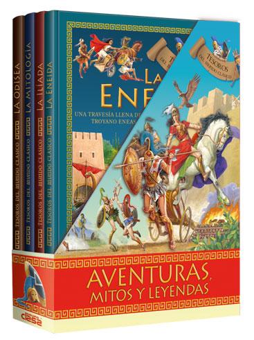 Aventuras, Mitos y Leyendas. La Odisea. La Eneida. La Mitología. La Ilíada. ESTUCHE