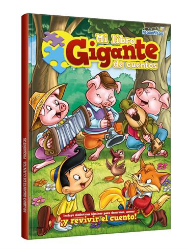 MI LIBRO GIGANTE DE CUENTOS Colección Pequeñitos con 4 Rompecabezas